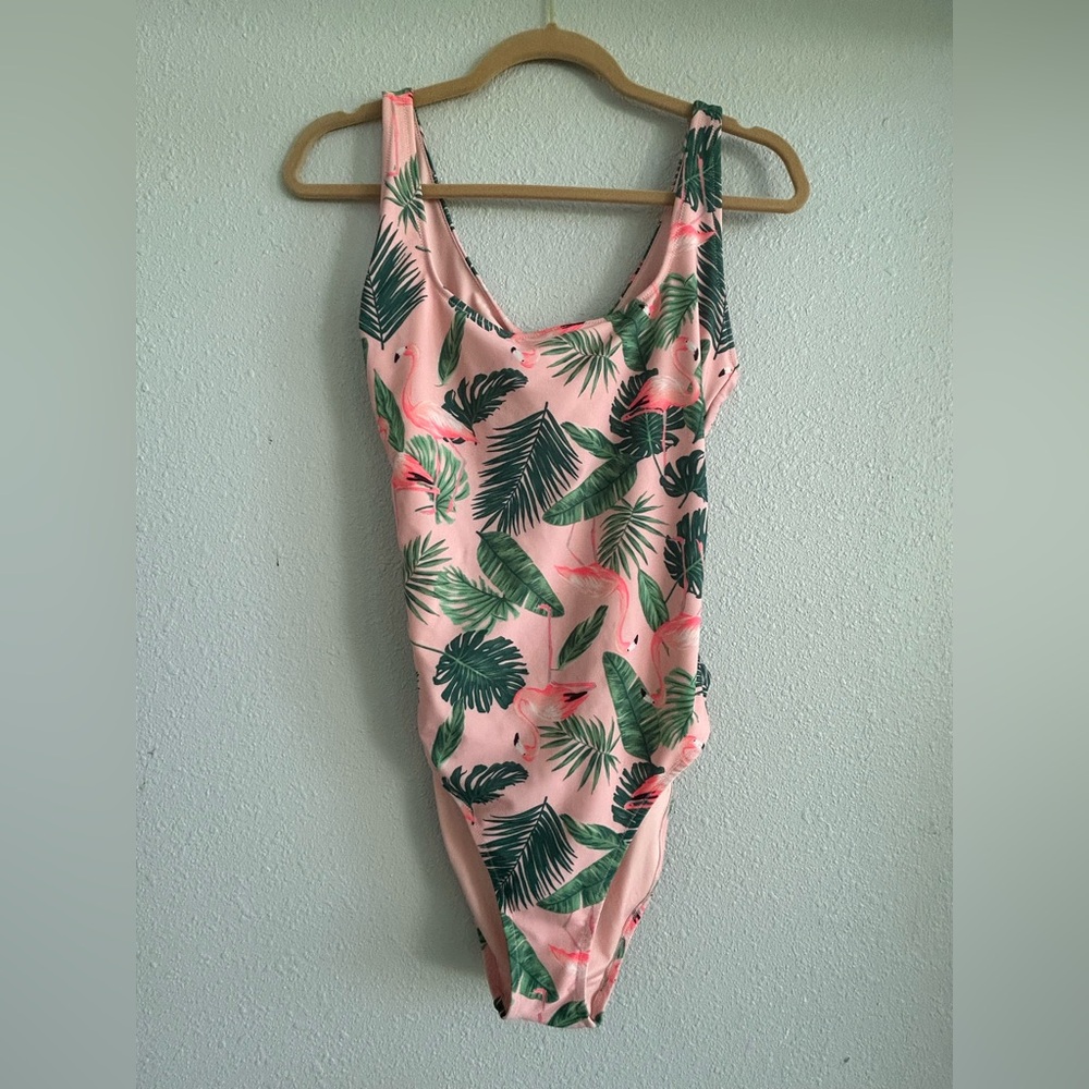 NWOT Flamingo One Piece Bathing Suit